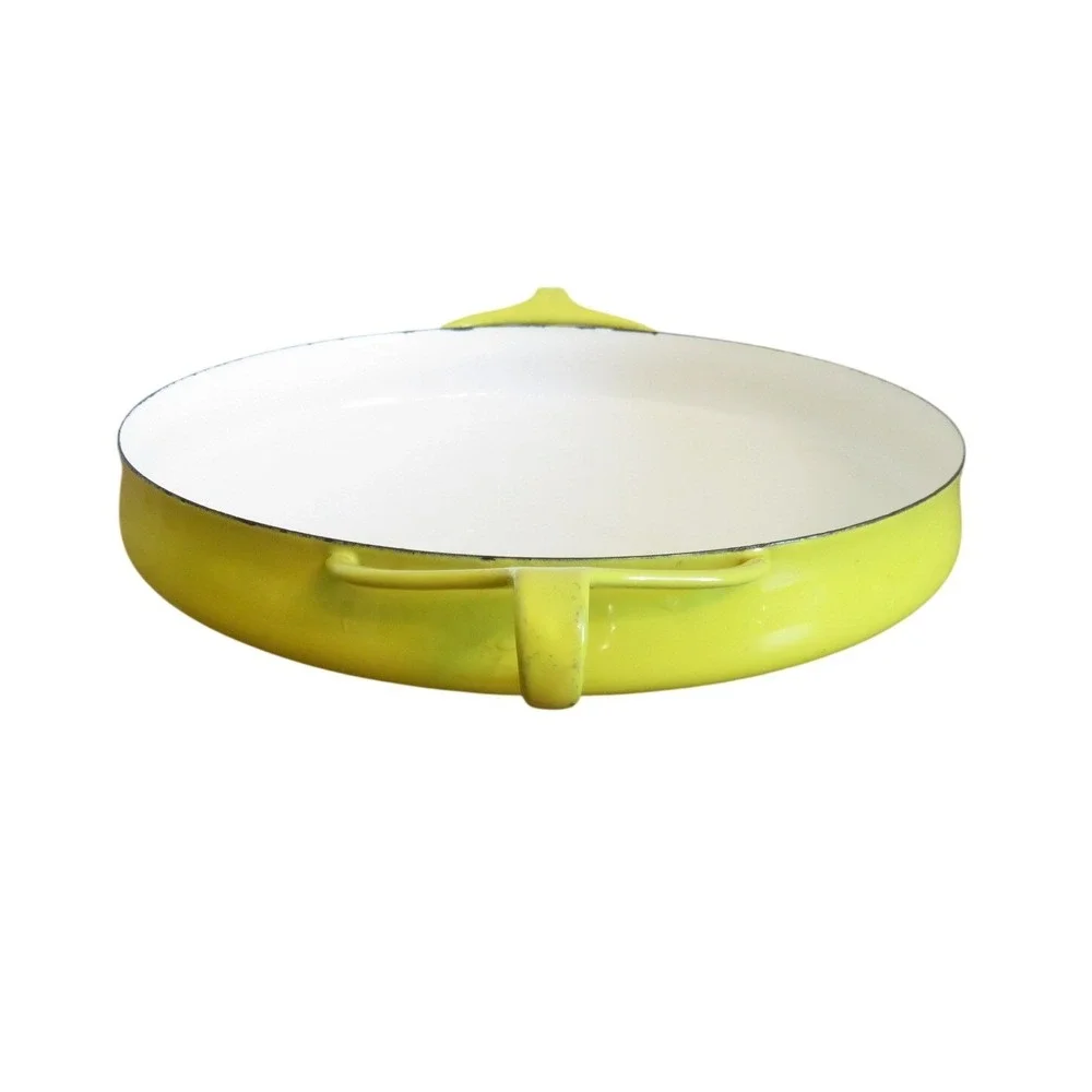 Dansk Kobenstyle Yellow Enamel Paella Pan 10